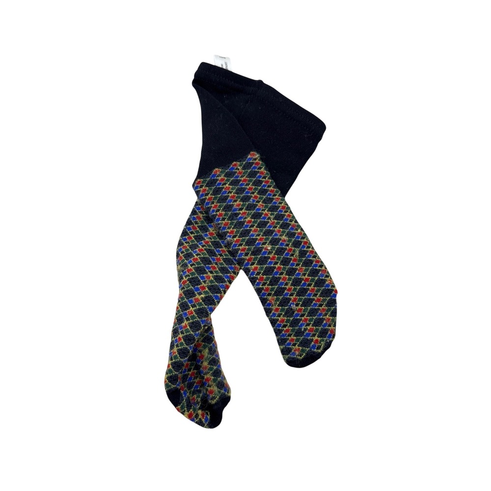 Pleasant Company American Girl Doll Tights Argyle Black Multi & Polka Dot Pantie